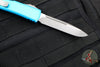 Microtech Ultratech OTF Knife- Single Edge- Turquoise Handle- Apocalyptic Blade 121-10 APTQ