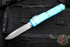 Microtech Ultratech OTF Knife- Single Edge- Turquoise Handle- Apocalyptic Part Serrated Blade 121-11 APTQ