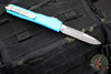 Microtech Ultratech OTF Knife- Single Edge- Turquoise Handle- Apocalyptic Part Serrated Blade 121-11 APTQ