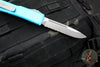 Microtech Ultratech OTF Knife- Single Edge- Turquoise Handle- Apocalyptic Part Serrated Blade 121-11 APTQ