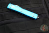 Microtech Ultratech OTF Knife- Single Edge- Turquoise Handle- Stonewash Part Serrated Blade 121-11 TQ