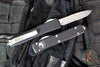Microtech Ultratech OTF Knife- Black Handle- Stonewash Part Serrated Blade 121-11