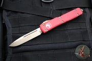 Microtech Ultratech OTF Knife- Single Edge- Red Handle- Bronzed Blade 121-13 RD