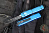 Microtech Ultratech OTF Knife- Single Edge- Blue Handle- Black Blade 121-1 BL