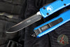 Microtech Ultratech OTF Knife- Single Edge- Blue Handle- Black Blade 121-1 BL