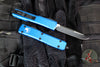 Microtech Ultratech OTF Knife- Single Edge- Blue Handle- Black Blade 121-1 BL