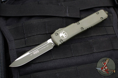 Microtech Ultratech OTF Knife- Single Edge- OD Green Cerakoted Chassis and Blade 121-1 COD