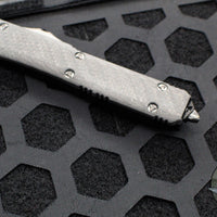 Microtech Ultratech OTF Auto Knife- Single Edge- Tactical- Carbon Fiber Top- Black DLC Finished Blade 121-1 DLCCFT 2019 V3