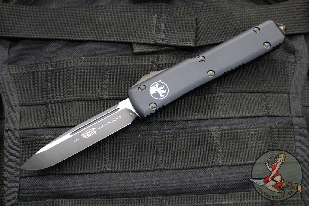 Microtech Ultratech OTF Knife- Single Edge- Tactical- Black Handle- DL ...