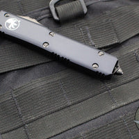 Microtech Ultratech OTF Knife- Single Edge- Tactical- Black Handle- DLC Black Blade 121-1 DLCT v3