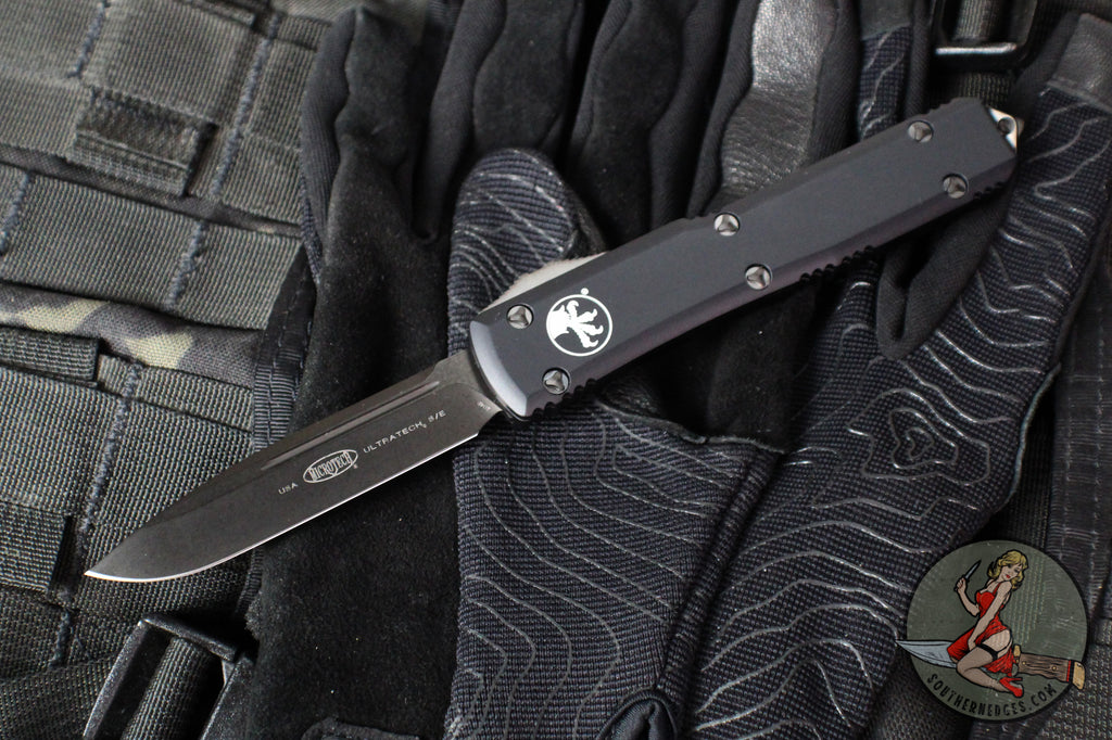 Microtech Ultratech OTF Knife- Single Edge- Tactical- Black Handle