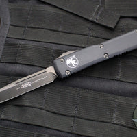 Microtech Ultratech OTF Knife- Single Edge- Tactical- Black Handle- DLC Black Blade 121-1 DLCT v2