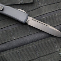 Microtech Ultratech OTF Knife- Single Edge- Tactical- Black Handle- DLC Black Blade 121-1 DLCT v2