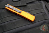 Microtech Ultratech OTF Knife- Single Edge- Orange Handle- Black Blade 121-1 OR