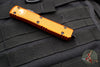 Microtech Ultratech OTF Knife- Single Edge- Orange Handle- Black Blade 121-1 OR