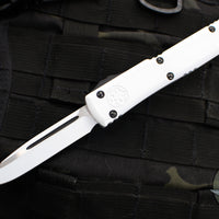 Microtech Stormtrooper Ultratech OTF Knife- Single Edge- White Handle- White Plain Edge Blade 121-1 STD SN063
