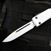 Microtech Stormtrooper Ultratech OTF Knife- Single Edge- White Handle- White Plain Edge Blade 121-1 STD SN063