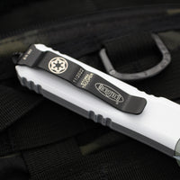Microtech Stormtrooper Ultratech OTF Knife- Single Edge- White Handle- White Plain Edge Blade 121-1 STD SN063