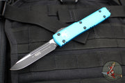 Microtech Ultratech OTF Knife- Single Edge- Turquoise Handle- Black Blade 121-1 TQ