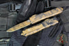 Microtech Ultratech OTF Knife- Single Edge- Coyote Camo Handle- Coyote Camo Finished Plain Blade 121-1 CCS