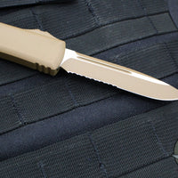 Microtech Ultratech OTF Knife- Single Edge- Tan Cerakoted Chassis and Part Serrated Blade 121-2 CTA