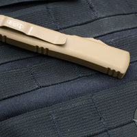 Microtech Ultratech OTF Knife- Single Edge- Tan Cerakoted Chassis and Part Serrated Blade 121-2 CTA
