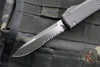 Microtech Ultratech OTF Knife- Single Edge- Shadow Edition- Black Handle- Black DLC Part Serrated Blade- Deep Engraved Clip 121-2 DLCTSH
