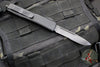 Microtech Ultratech OTF Knife- Single Edge- Shadow Edition- Black Handle- Black DLC Part Serrated Blade- Deep Engraved Clip 121-2 DLCTSH