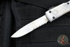Microtech Sand Trooper Ultratech OTF Knife- Single Edge- Distressed White Handle- Distressed White Part Serrated Edge Blade 121-2 SAD
