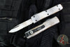 Microtech Sand Trooper Ultratech OTF Knife- Single Edge- Distressed White Handle- Distressed White Part Serrated Edge Blade 121-2 SAD