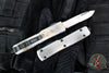 Microtech Sand Trooper Ultratech OTF Knife- Single Edge- Distressed White Handle- Distressed White Part Serrated Edge Blade 121-2 SAD