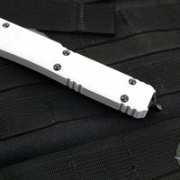 Microtech Stormtrooper Ultratech OTF Knife- Single Edge- White Handle- White Part Serrated Edge Blade 121-2 STD