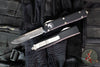 Microtech Ultratech Black Single Edge OTF Knife Satin Part Serrated Blade 121-5