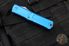 Microtech Combat Troodon Gen III OTF Knife- Interceptor Edge- Blue Handle- Apocalyptic Finished Blade 1217-10 APBLS