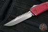 Microtech Combat Troodon Gen III OTF Knife- Interceptor Edge- Merlot Red Handle- Apocalyptic Finished Blade 1217-10 APMRS