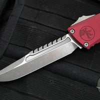 Microtech Combat Troodon Gen III OTF Knife- Interceptor Edge- Merlot Red Handle- Apocalyptic Finished Blade 1217-10 APMRS