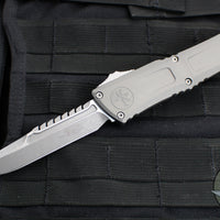 Microtech Combat Troodon Gen III OTF Knife- Interceptor Edge- Natural Clear Handle- Apocalyptic Finished Blade 1217-10 APNCS