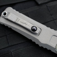 Microtech Combat Troodon Gen III OTF Knife- Interceptor Edge- Natural Clear Handle- Apocalyptic Finished Blade 1217-10 APNCS