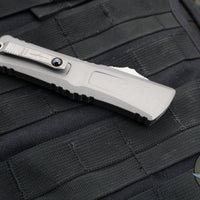 Microtech Combat Troodon Gen III OTF Knife- Interceptor Edge- Natural Clear Handle- Apocalyptic Finished Blade 1217-10 APNCS