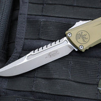 Microtech Combat Troodon Gen III OTF Knife- Interceptor Edge- OD Green Handle- Apocalyptic Finished Blade 1217-10 APODS