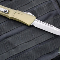 Microtech Combat Troodon Gen III OTF Knife- Interceptor Edge- OD Green Handle- Apocalyptic Finished Blade 1217-10 APODS