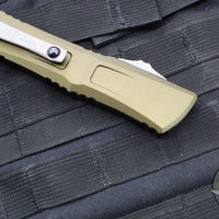 Microtech Combat Troodon Gen III OTF Knife- Interceptor Edge- OD Green Handle- Apocalyptic Finished Blade 1217-10 APODS