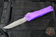 Microtech Combat Troodon Gen III OTF Knife- Interceptor Edge- Purple Handle- Apocalyptic Finished Blade 1217-10 APPUS