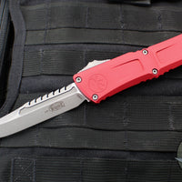 Microtech Combat Troodon Gen III OTF Knife- Interceptor Edge- Red Handle- Apocalyptic Plain Edge Blade 1217-10 APRDS