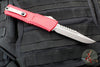 Microtech Combat Troodon Gen III OTF Knife- Interceptor Edge- Red Handle- Apocalyptic Plain Edge Blade 1217-10 APRDS