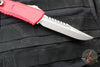 Microtech Combat Troodon Gen III OTF Knife- Interceptor Edge- Red Handle- Apocalyptic Plain Edge Blade 1217-10 APRDS