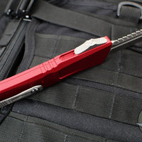 Microtech Combat Troodon Gen III OTF Knife- Interceptor Edge- Red Handle- Apocalyptic Plain Edge Blade 1217-10 APRDS