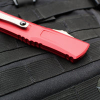 Microtech Combat Troodon Gen III OTF Knife- Interceptor Edge- Red Handle- Apocalyptic Plain Edge Blade 1217-10 APRDS