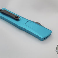 Microtech Combat Troodon Gen III OTF Knife- Interceptor Edge- Turquoise Handle- Apocalyptic Plain Edge Blade 1217-10 APTQS