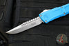 Microtech Combat Troodon Gen III OTF Knife- Interceptor Edge- Blue Handle- Stonewash Blade 1217-10 BLS Gen III